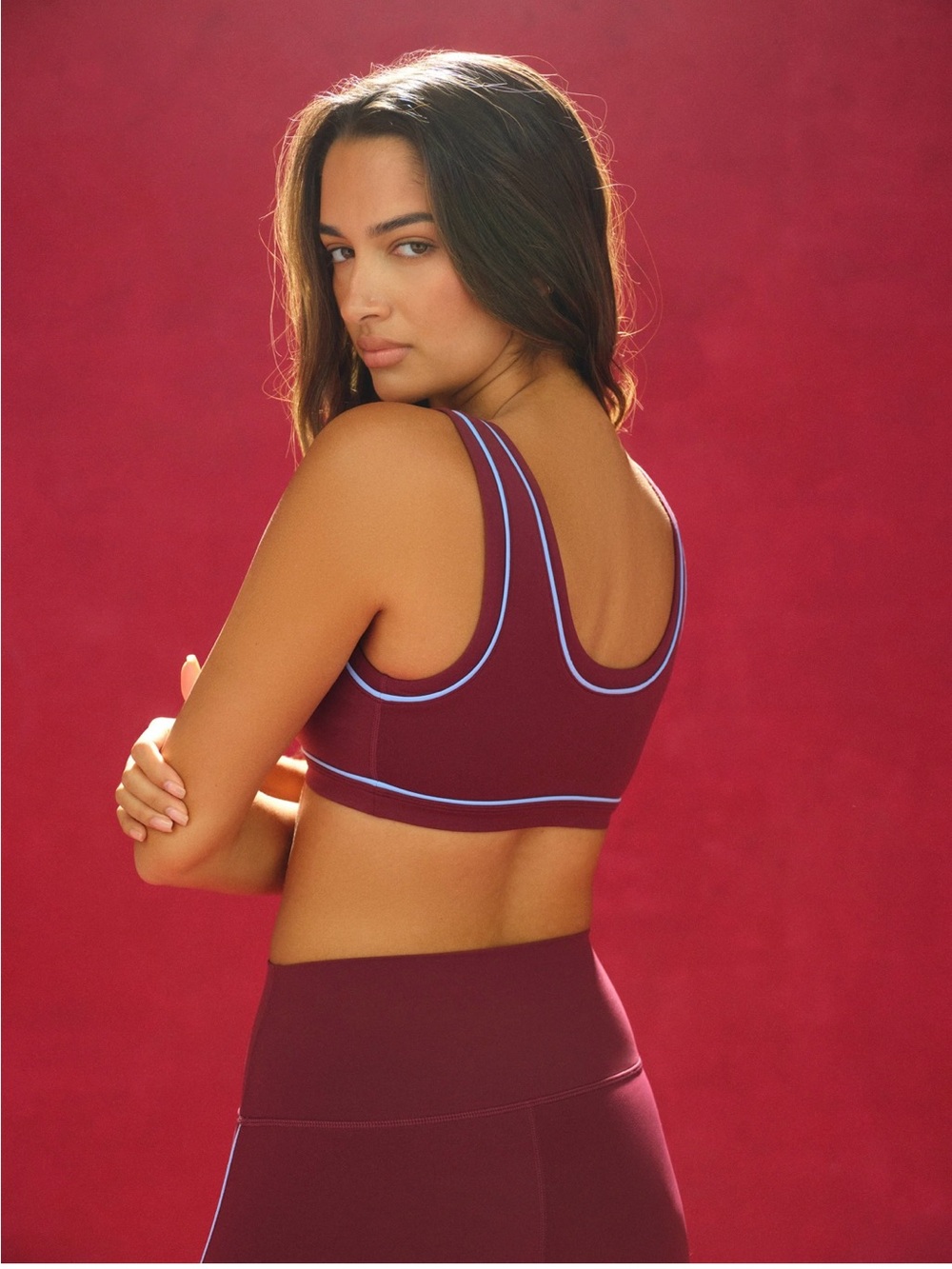 NEW (W/TAGS) SET ACTIVE-AERALINE BREATHE PIPE LEGGINGS & HAMPTONS BRA-COASTER - Picture 5 of 5